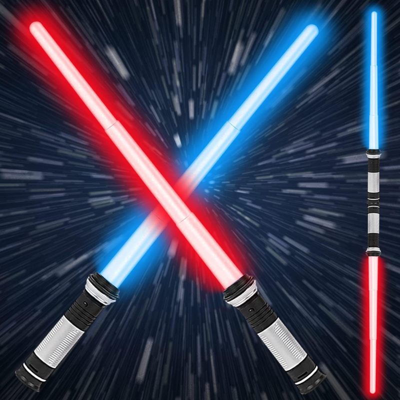 Retractable LED Lightsabers - 2 Pack