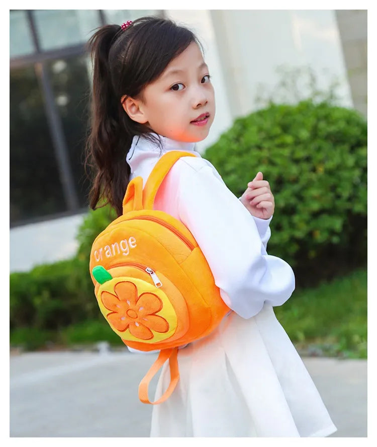 Plush Leisure Backpack for Kindergarten School