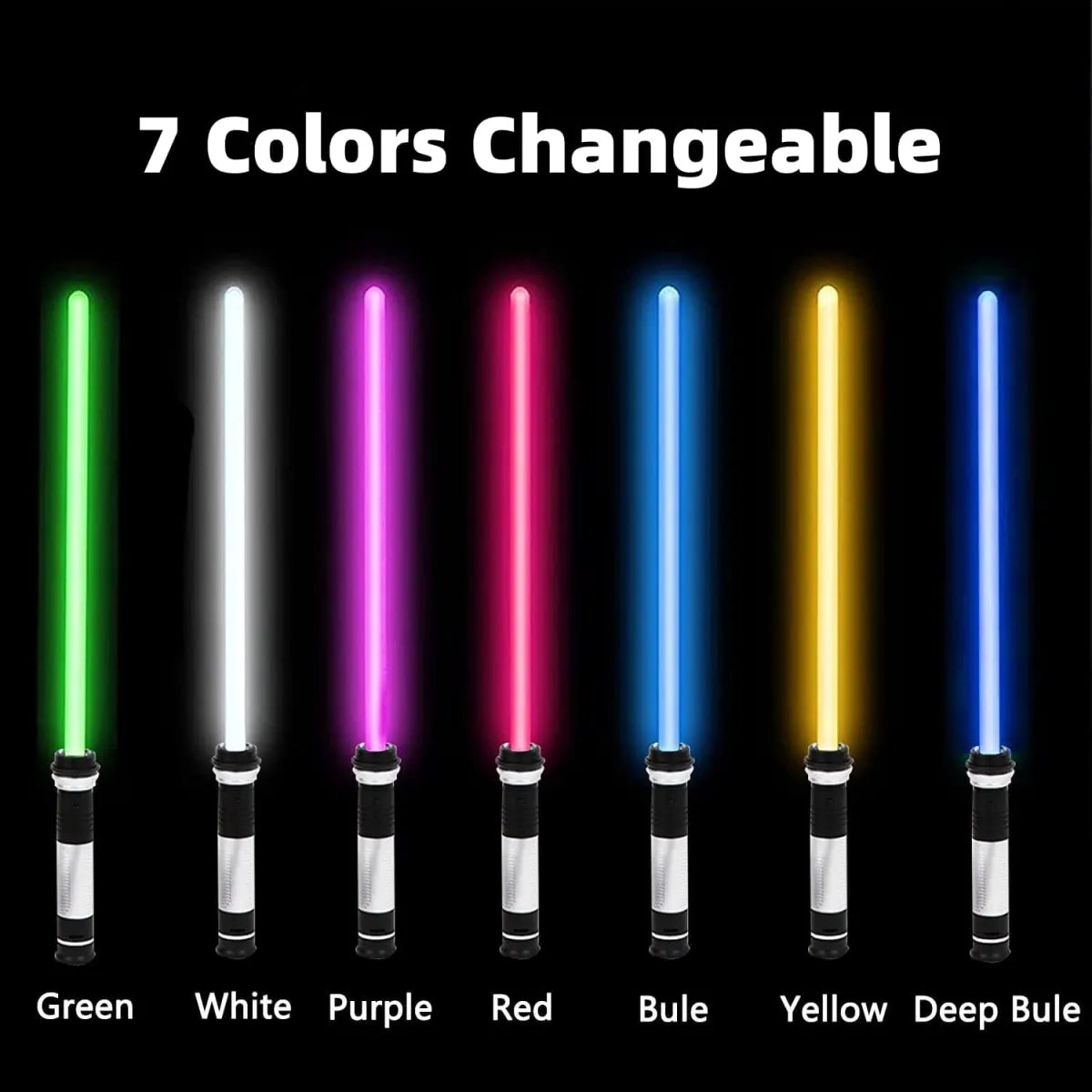Retractable LED Lightsabers - 2 Pack